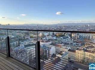 Rooftop-Pool! Wunderschöne 2-Zimmerwohnung mit einzigartigem Ausblick im Triiiple!, 1299 €, Immobilien-Wohnungen in 1030 Landstraße