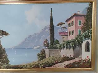 Mediterrane Küstenlandschaft, 50 €, Marktplatz-Antiquitäten, Sammlerobjekte & Kunst in 3202 Gemeinde Hofstetten-Grünau