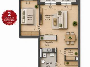 2 MONATE MIETFREI | Exklusives Wohnen nahe Hauptbahnhof, 772.64 €, Immobilien-Wohnungen in 8020 2 MONATE MIETFREI | Exklusives Wohnen nahe Hauptbahnhof, 772.64 €, Immobilien-Wohnungen in 8020