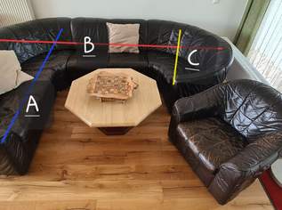 Couch - Echtleder schwarz Couch - Echtleder schwarz