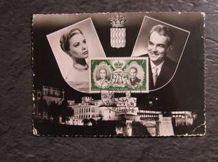 AK - Monaco - Hochzeit Fürst Rainier III mit Grace Kelly - 50er Jahre - gelaufen um 1957, 10 €, Marktplatz-Antiquitäten, Sammlerobjekte & Kunst in 1100 Favoriten
