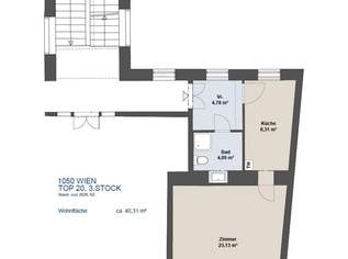 Lichtdurchflutete Garconniere in zentraler Lage, 279000 €, Immobilien-Wohnungen in 1050 Margareten