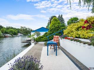 Lassee *** ca 560m² Seegrundstück mit Haus *** inklusive Saunabereich und Badesteg mit Seehäuschen *** 3-Zimmer mit Wohnküche auf Wohnebene zzgl Kellergeschoss, 499000 €, Immobilien-Häuser in 2291 Gemeinde Lassee