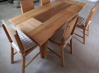 Esstisch vom Tischler ohne Schrauben sowie 6 Holzstühle, 2750 €, Haus, Bau, Garten-Möbel & Sanitär in 8524 Bad Gams