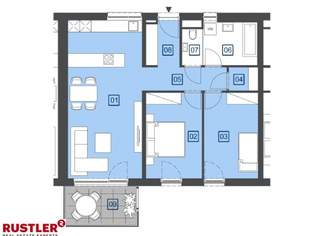 EXKLUSIV & STILVOLL | 3-ZIMMER WOHNUNG MIT BALKON, 912.89 €, Immobilien-Wohnungen in 8054 