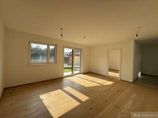 Charmante Gartenwohnung - 2 Zimmer plus Küche - südseitige Ruhelage - Erstbezug - Fußbodenheizung - WP & Solar, 341677 €, Immobilien-Wohnungen in 1220 Donaustadt