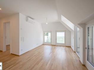 Dachgeschoss-Erstbezug mit 3 Zimmern, Balkon und Klimaanlage in Grünlage nahe U4 | Rondelle XIV - Top 14, 1499 €, Immobilien-Wohnungen in 1140 Penzing