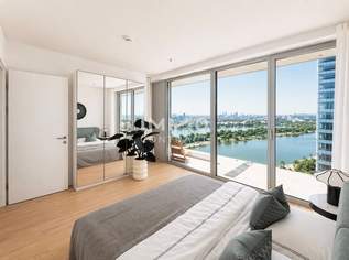 39. Etage - 3 Zimmer mit WOW-Blick auf Stephansdom, Prater & Donau, 3100 €, Immobilien-Wohnungen in 1220 Donaustadt