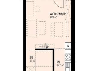14. Stock! Singlewohnung mit großem Balkon & Sonnenaufgang, 553.16 €, Immobilien-Wohnungen in 8020 