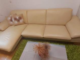 *SCHNÄPPCHEN* Elegante LEDER-Garnitur* 280x155* beige, neuwertig, 350 €, Haus, Bau, Garten-Möbel & Sanitär in 4040 Linz