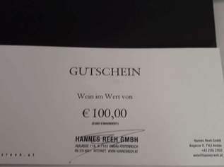 Gutschein Weingut Hannes Reeh im Wert von 100€