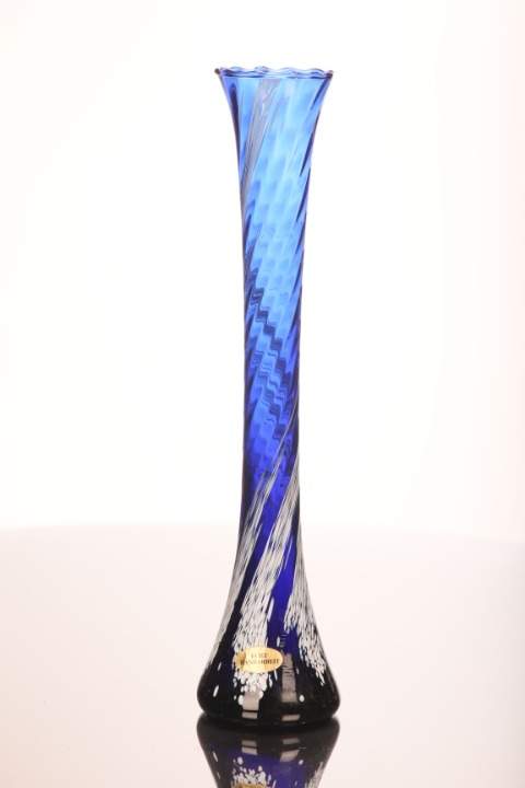 Blaue Glasvase 25cm Blaue Glasvase 25cm