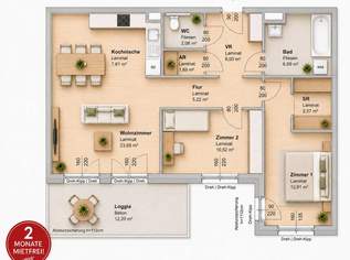 2 MONATE MIETFREI - 3-Zimmer-Wohnung mit NEUER KÜCHENEINRICHTUNG, 988.52 €, Immobilien-Wohnungen in 8020 2 MONATE MIETFREI - 3-Zimmer-Wohnung mit NEUER KÜCHENEINRICHTUNG, 988.52 €, Immobilien-Wohnungen in 8020