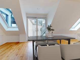 First occupancy! Modern penthouse flat with open space in a quiet location, 438000 €, Immobilien-Wohnungen in 1050 Margareten
