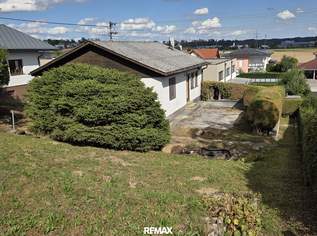 Gemütlicher AUSSICHTS-BUNGALOW mit Keller auf 1.141 m² Hanggrund in Dietach, 225000 €, Immobilien-Häuser in 4407 Dietach