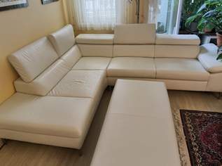 Wohnlandschaft Echtleder Farbe: Eierschale