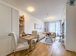Grünareal „Freie Mitte“ - Wunderschönes Apartment mit Balkon samt Panoramablick im trendigen Nordbahnviertel! Garage verfügbar!, 419000 €, Immobilien-Wohnungen in 1020 Leopoldstadt