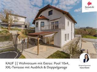 Wohntraum mit Extras: Pool 10x4, XXL-Terrasse mit Ausblick & Doppelgarage, 649000 €, Immobilien-Häuser in 4633 Kematen am Innbach