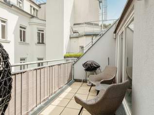 Alles auf einer Ebene: Außergewöhnliche Dachgeschoßwohnung mit Terrassen in Hofruhelage, 1690 €, Immobilien-Wohnungen in 1030 Landstraße