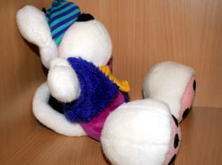 Diddl Plüschfigur Diddl mit lila Plüschjacke Haube