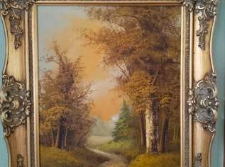 Ölgemälde " Die Waldlichtung" signiert, 20. Jahrhundert 51x41 cm, 100 €, Marktplatz-Antiquitäten, Sammlerobjekte & Kunst in 1220 Donaustadt