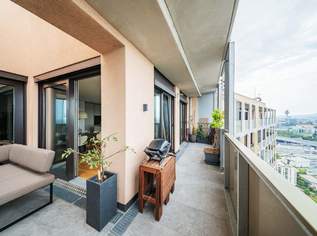 Penthouse im 34. OG mit Terrasse I 360° Wienblick I Designküche I TG Platz mit E-Ladestation, 1050000 €, Immobilien-Wohnungen in 1030 Landstraße