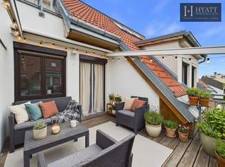 *ESSLING, SEESTADT* Großzügige 3-Zimmer Dachgeschosswohnung mit Terrasse & Garage in 1220 Wien, 98m2 Wohntraum, 399000 €, Immobilien-Wohnungen in 1220 Donaustadt
