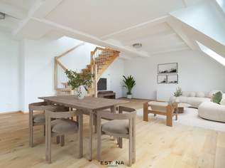 Offen gestaltete Dachgeschoss-Maisonette mit Wintergarten und Terrasse | Erstbezug, 689000 €, Immobilien-Wohnungen in 1100 Favoriten