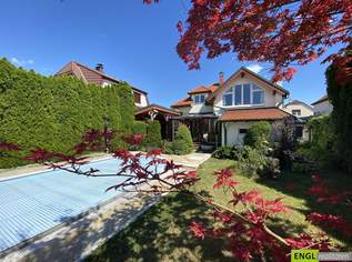 Sehr charmantes Einfamilienhaus mit traumhaftem Pool, Wintergarten, großem Carport und Garten mit einigen Extras, 649000 €, Immobilien-Häuser in 2514 Katastralgemeinde Traiskirchen