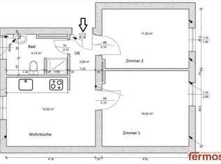 Top gepflegte 2-Zimmer Wohnung EG in Ebergassing, 47,6m², Miete €850,– mit Aufzug!, 850 €, Immobilien-Wohnungen in 2435 Gemeinde Ebergassing
