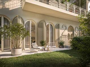 MAISON 29 - L'art de vivre | Erstbezug mit südseitigem Eigengarten bei U2 Messer/Prater! 3,8 m Raumhöhe!, 641700 €, Immobilien-Wohnungen in 1020 Leopoldstadt
