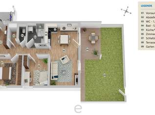 HYGGE Wohnen Top A0.1 - 74,62m² im Erdgeschoss mit eigenem Garten & Terrasse, 368500 €, Immobilien-Wohnungen in 4600 Wels HYGGE Wohnen Top A0.1 - 74,62m² im Erdgeschoss mit eigenem Garten & Terrasse, 368500 €, Immobilien-Wohnungen in 4600 Wels