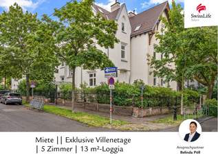 Miete || Exklusive Villenetage | 5 Zimmer | 13 m²-Loggia, 3641 €, Immobilien-Wohnungen in 1180 Währing