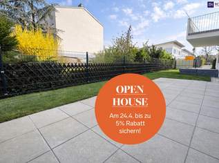 OPEN HOUSE 24.4.! Bis zu -5% Rabatt sichern! Grün I Urban I Chic: Exklusive 4-Zimmer-Gartenwohnung im Herzen von Schwechat! Nachhaltig, hochwertig und überraschend ruhig!, 447270 €, Immobilien-Wohnungen in 2320 Schwechat