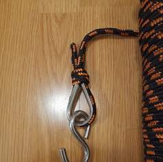 Bauseil Seil Ø 10 mm 25 m Polypropylen mit eingespleißte Kautsche und Haken Neu Bauseil Seil Ø 10 mm 25 m Polypropylen mit eingespleißte Kautsche und Haken Neu