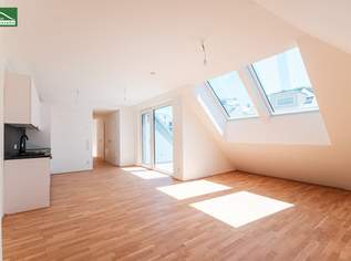 Eine ganz besondere Wohnung für Sonnenanbeter (Anlegerpreis - Netto) - hell im DG mit Küche und Klima-Vorbereitung - sofort beziehbar! - JETZT ZUSCHLAGEN, 425970.26 €, Immobilien-Wohnungen in 1220 Donaustadt