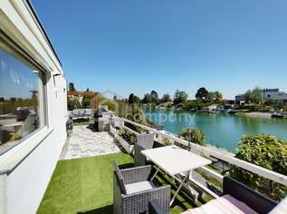 Seeliegenschaft leistbar gemacht: Haus am Wasser mit Traumterrasse & eigenem Steg, 199000 €, Immobilien-Häuser in 2301 Gemeinde Groß-Enzersdorf