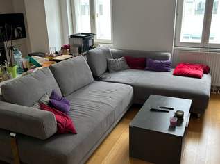 Couch in Textil Silberfarben - Schenkel 297/214, 500 €, Haus, Bau, Garten-Möbel & Sanitär in 1200 Brigittenau