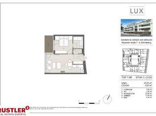 Moderne 2 Zimmerwohnung mit Loggia im Herzen der Mödlinger Altstadt, 999 €, Immobilien-Wohnungen in 2340 Gemeinde Mödling