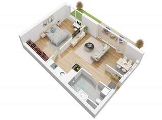 Anlageobjekt/Apartment Widmung / Baujahr 2023 - 38,88 m2 Studioapartment (Apartment 6), 179000 €, Immobilien-Wohnungen in 1210 Floridsdorf