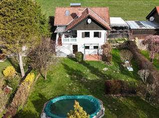 Einfamilienhaus in toller Lage! Völlig unterkellert, Doppel-Carport, schöner Garten mit Pool!, 448000 €, Immobilien-Häuser in 8075 Hart bei Graz