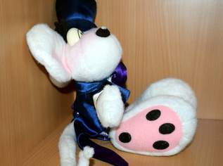 Alte Original Plüschfigur Diddl mit blauen Hut 30 cm