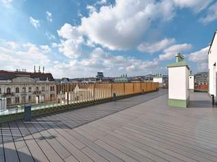 LUXUS-PENTHOUSE DIREKT AM NASCHMARKT! Grandiose Dachterrasse mit traumhaften Wienblick, 2995000 €, Immobilien-Wohnungen in 1040 Wieden