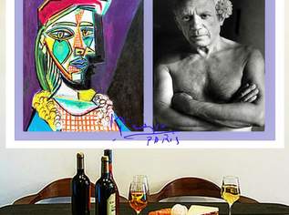 Pablo Picasso: signiertes Kunstwerk. Unikat! Collage. Blickfang! Wandbild. Wandornament. Geschenkidee. Souvenir. Wanddeko. NEU!, 99.95 €, Marktplatz-Antiquitäten, Sammlerobjekte & Kunst in 1300 Schwechat