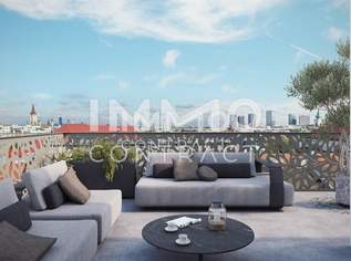 Außergewöhnliche Architektur im Neubau mit hohen Decken! 2 Terrassen auf Wohnebene! Provisionsfrei, 1098500 €, Immobilien-Wohnungen in 1030 Landstraße