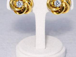 Ohrstecker mit je einem Brillanten 0,08 ct. in 585er-Gelbgold Ohrstecker mit je einem Brillanten 0,08 ct. in 585er-Gelbgold