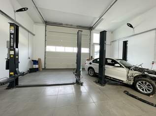 Mitbenutzer gesucht!!! Große Halle, Werkstatt mit Lichtkuppel, Sektionaltor 5m breit, 4,10m hoch und WC, inkl. PKW Parkplatz und 2 Hebebühnen, 295 €, Immobilien-Gewerbeobjekte in 2601 Sollenau