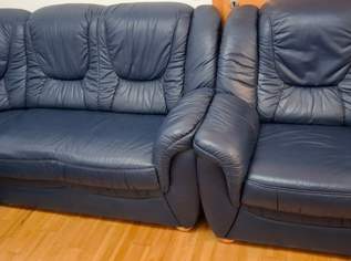 Echtleder Sofa dunkelblau Echtleder Sofa dunkelblau
