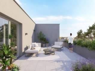 Fertigstellung Juli! Top 21_Sonnige Dachgeschosswohnung mit großer Terrasse in Strebersdorf_EDMUND, 499000 €, Immobilien-Wohnungen in 1210 Floridsdorf