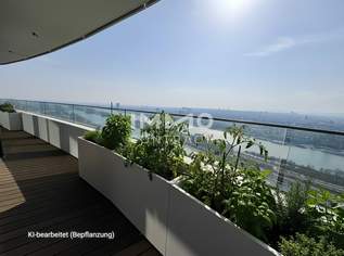Traum-Wohnung mit Rundumblick 39. Stock: Doorman, Gym, Pool, Spa, Lounges, Hotel & Supermarkt im Haus, 1099900 €, Immobilien-Wohnungen in 1220 Donaustadt